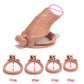 New Male Lightweight Small Chastity Cage Device 4 Cock Rings Set Mini Penis Cage Ball Lock Bondage Trainer Belt Slave SexToy Man