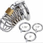 New Male Stainless Chastity Cage Black and Silver Chastity Device Belt Metal Cock Cage Lock Restraint Ring Sex Toys for Men