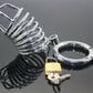 New Male Stainless Chastity Cage Black and Silver Chastity Device Belt Metal Cock Cage Lock Restraint Ring Sex Toys for Men