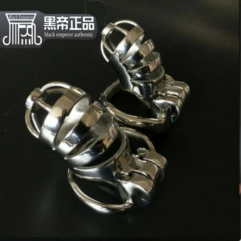 New Metal Cock Ring Cock Cage Chastity Device Stainless Steel Hollow Male Chastity Cage Boundage Adult Games Sex Toys for Men