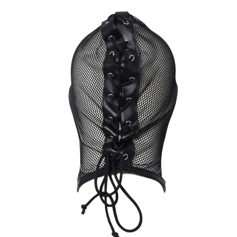 New Porn Fetish Masks Open Mouth Mesh Headgear Bdsm Bondage Mask Roleplay Sex Toy For Women Men Cosplay Slave Adult Games