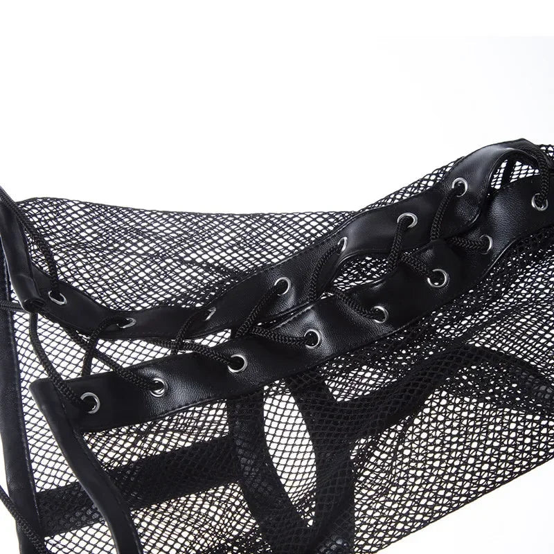 New Porn Fetish Masks Open Mouth Mesh Headgear Bdsm Bondage Mask Roleplay Sex Toy For Women Men Cosplay Slave Adult Games