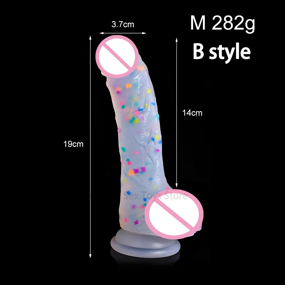 New Realistic Dildos Sexy Toy For Men Woman Erotic Jelly Dildo With Super Strong Suction Cup Big Anal Plug Masturbator Huge Dick