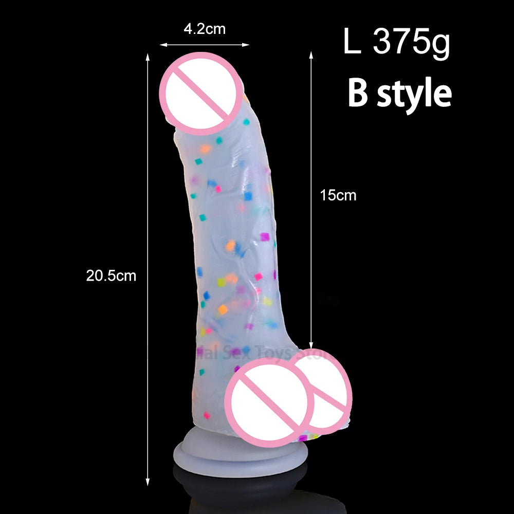 New Realistic Dildos Sexy Toy For Men Woman Erotic Jelly Dildo With Super Strong Suction Cup Big Anal Plug Masturbator Huge Dick