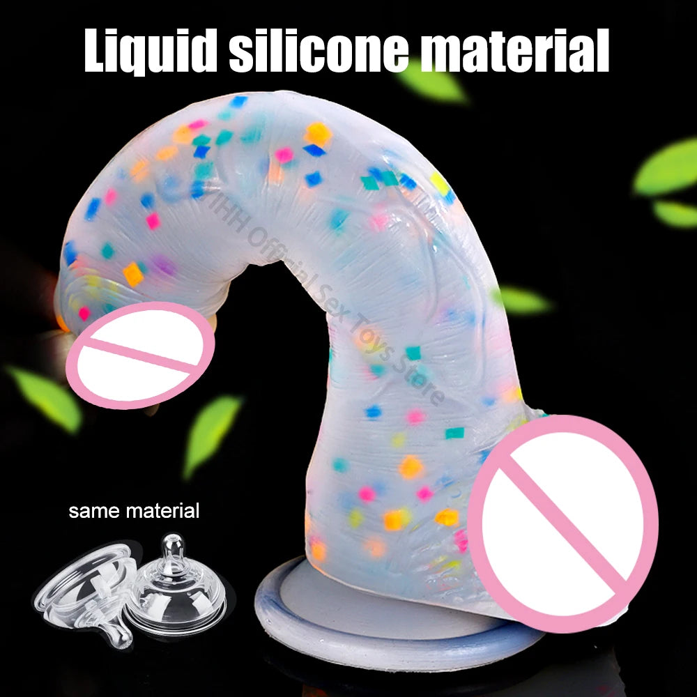 New Realistic Dildos Sexy Toy For Men Woman Erotic Jelly Dildo With Super Strong Suction Cup Big Anal Plug Masturbator Huge Dick