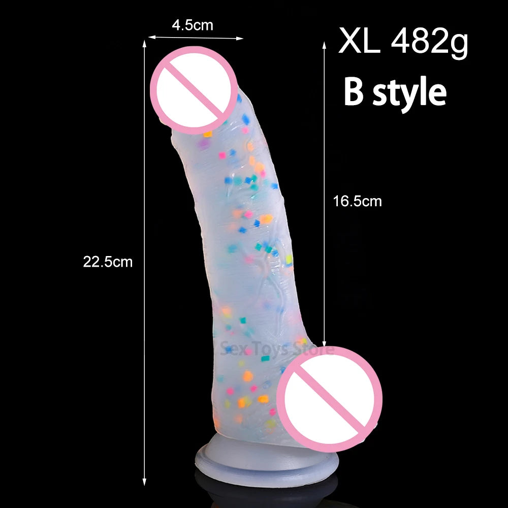 New Realistic Dildos Sexy Toy For Men Woman Erotic Jelly Dildo With Super Strong Suction Cup Big Anal Plug Masturbator Huge Dick