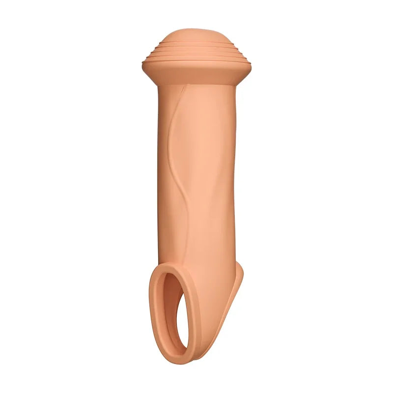 New Reusable Penis Sleeve Glans Penis Enlarger Extender Delay Ejaculation Cock Ring Sex Toys for Men Couples