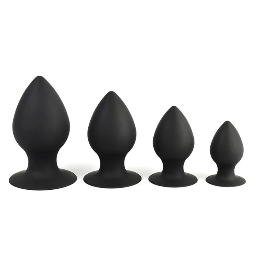 New S/M/L Comfortable Silicone Anal Plug Suction Cup Big Butt Plug,Anal Dilator Huge Anal Toys for Women Anus Adult Games