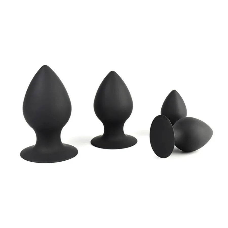 New S/M/L Comfortable Silicone Anal Plug Suction Cup Big Butt Plug,Anal Dilator Huge Anal Toys for Women Anus Adult Games