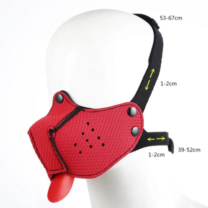 New Sexy Half Face Dog Rubber Hood Mask with Detachable Nose  Bondage for Women BDSM Puppy Play Mask Flirt Erotic Products