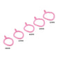New Sissy Click&Lock ABS Pink Chastity Cage Abstinence Penis Lock with 5 Size Cock Rings and Metal Urinary Catheter Adult Toys