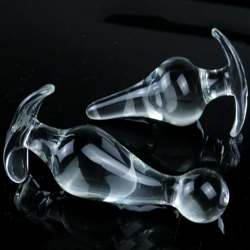 New Smooth Glass Butt Plug Anchor Base Dilatador Anal Ball Strapon Anal Plug Prostate Massager Sex Toys For Women Men Butt Plug