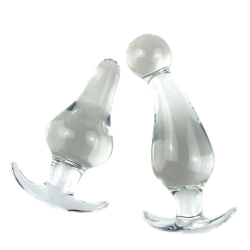 New Smooth Glass Butt Plug Anchor Base Dilatador Anal Ball Strapon Anal Plug Prostate Massager Sex Toys For Women Men Butt Plug