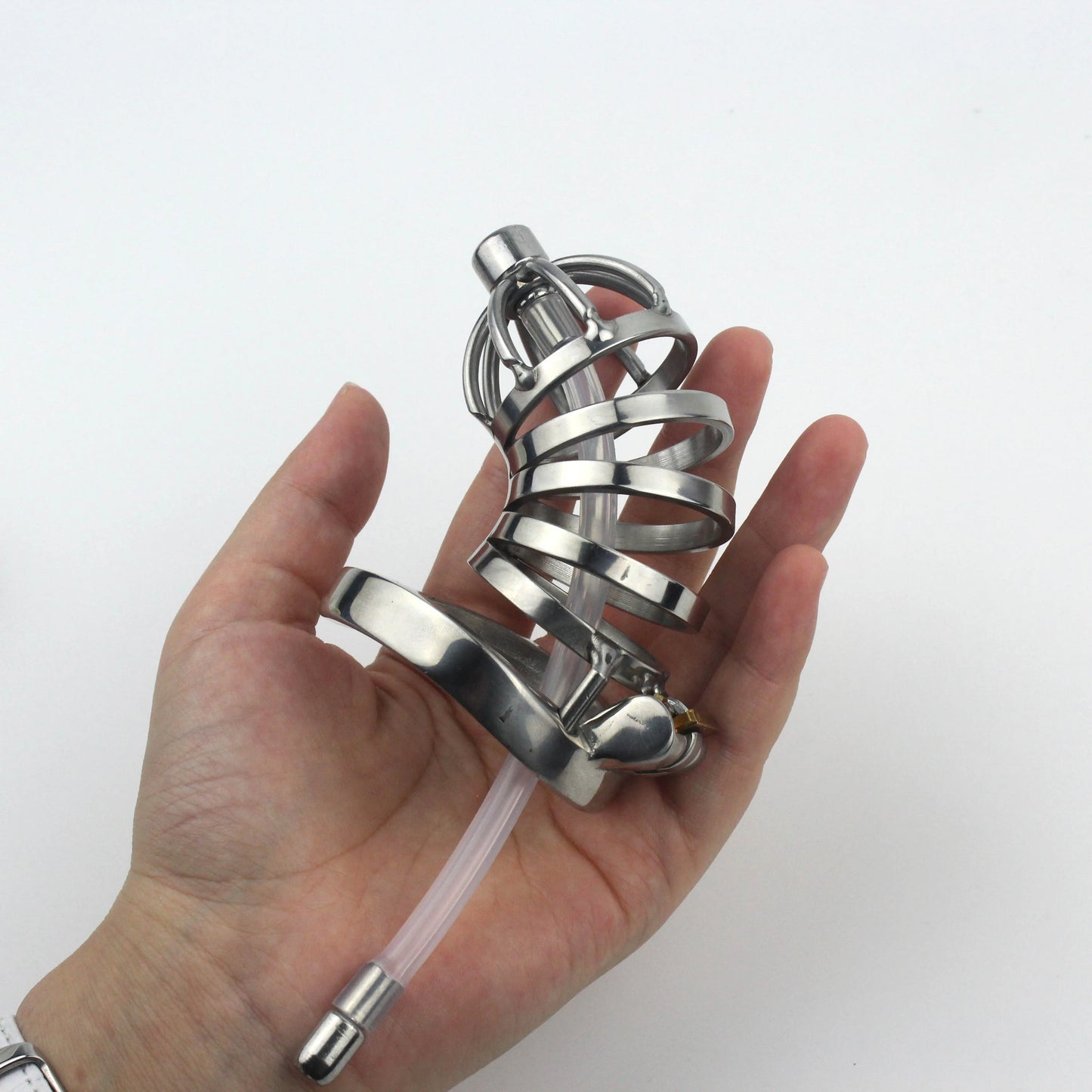 New Stainless Steel Chastity Lock Penis Bondage Adult Men'S Chastity Cage Cock Restriction Sex Toys for Men Adult Products