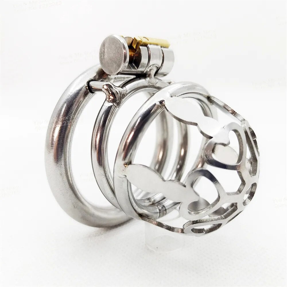 New Stainless Steel Male Breathable Chastity DeviceDick Cage Metal Penis Lock Cock Ring  BDSM Bondage Restraint Sex Toys For Man