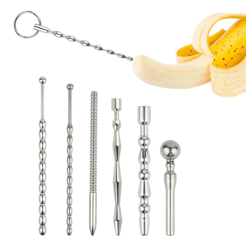 New Stainless Steel Urethral Dilators Penis Plug Insert Stimulation Catheter Beads Male Orgasm Masturbator Sex Toys for Men