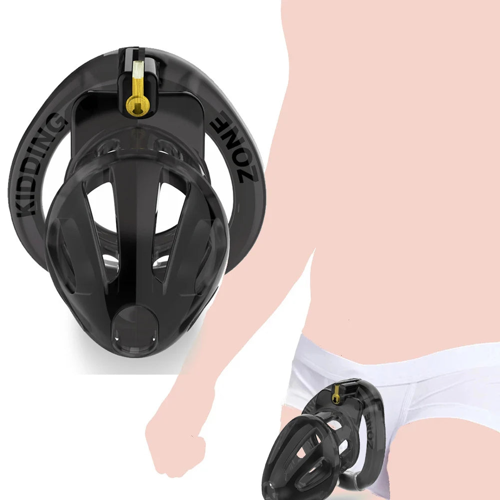 New Stainless Steel/plastic Openable Male Chastity Cage Device Cock Cage with 4 Size Penis Ring Chastity Lock Adult Sex Toy