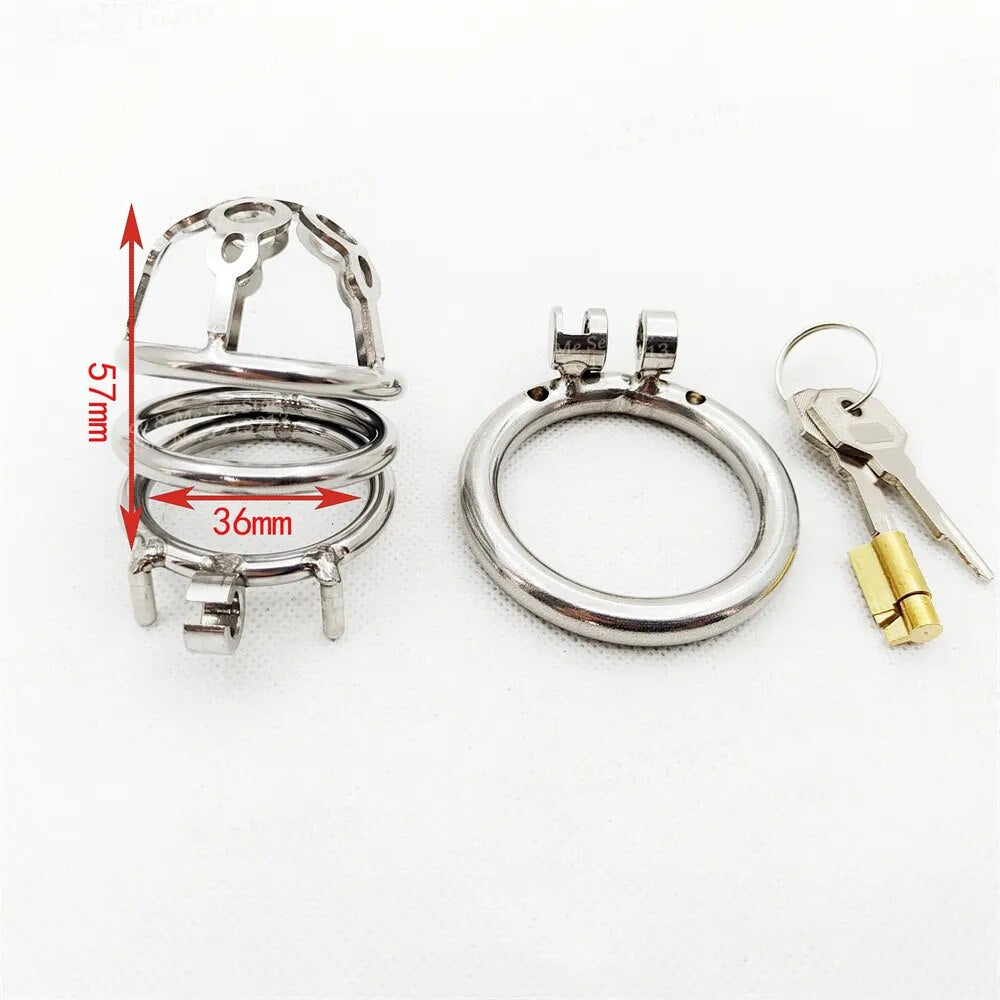 Stainless Steel Male Chastity Device Super Small Cage Men Metal