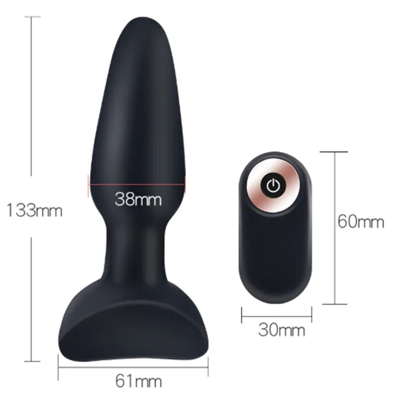 New Wireless Remote Control Magnetic Impact Butt Plug Vibrator Anal Plug For Couples Vibrating Anal Dildo Male Prostate Massager