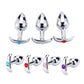 New hot design 6 jewelry color choose 1piece small size metal anal beads butt plug dildo SM insert sex toy for men women couple