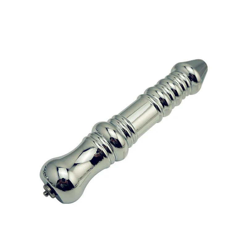New large Electric shock pleasure pod probe medical therapy metal anal butt plug dildo vagina BDSM electro sex stimulator toy