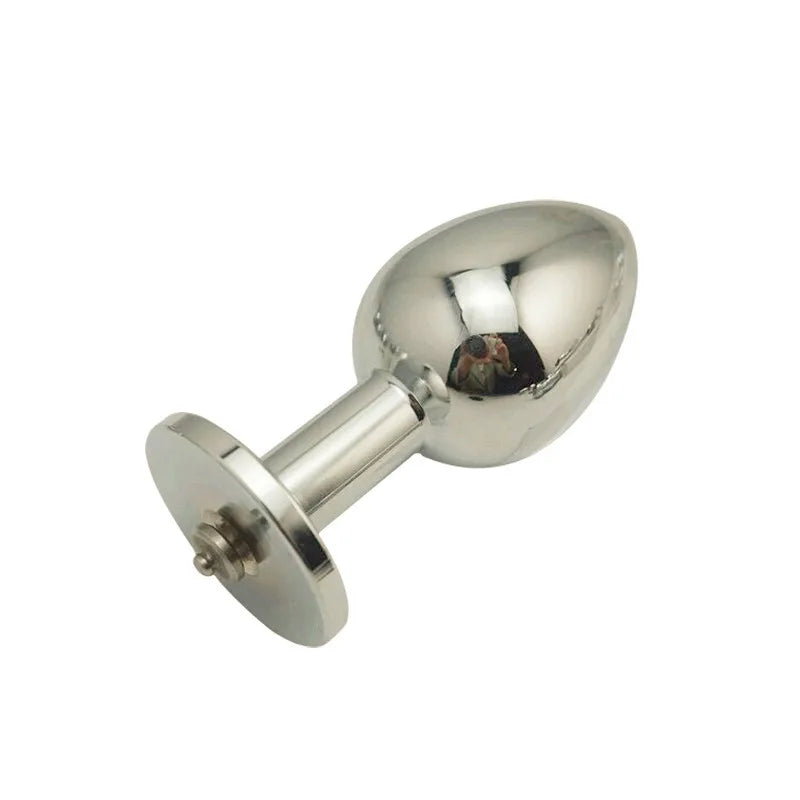 New large Electric shock pleasure pod probe medical therapy metal anal butt plug dildo vagina BDSM electro sex stimulator toy