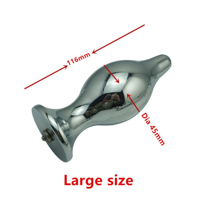 New large Electric shock pleasure pod probe medical therapy metal anal butt plug dildo vagina BDSM electro sex stimulator toy