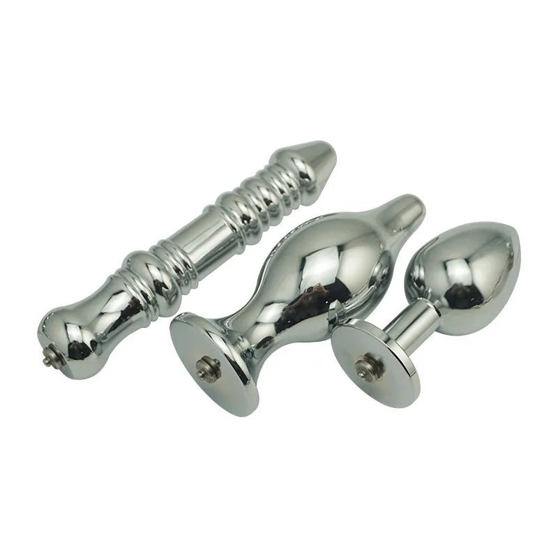 New large Electric shock pleasure pod probe medical therapy metal anal butt plug dildo vagina BDSM electro sex stimulator toy