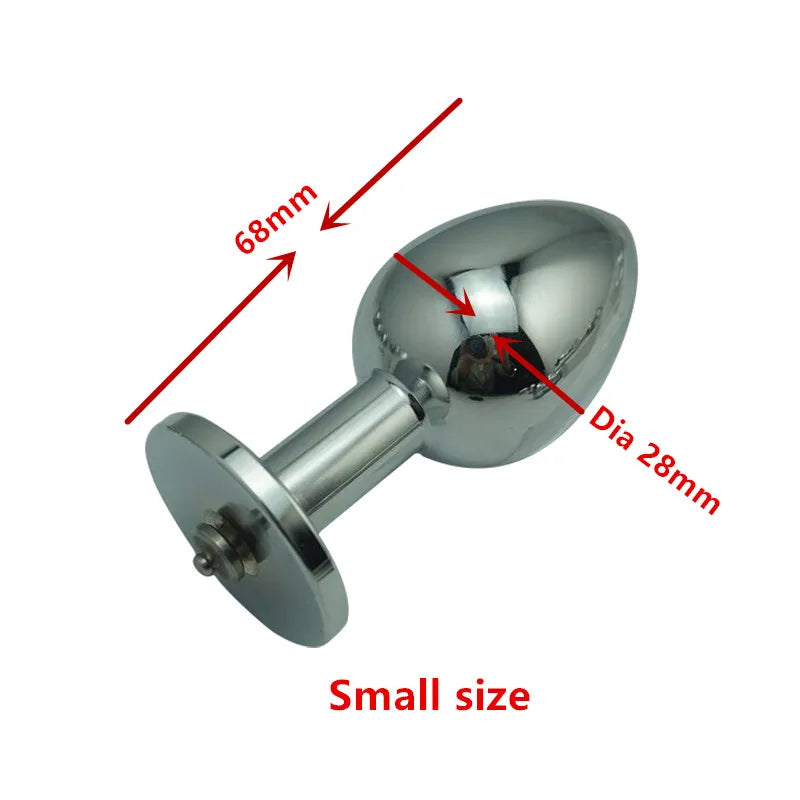 New large Electric shock pleasure pod probe medical therapy metal anal butt plug dildo vagina BDSM electro sex stimulator toy