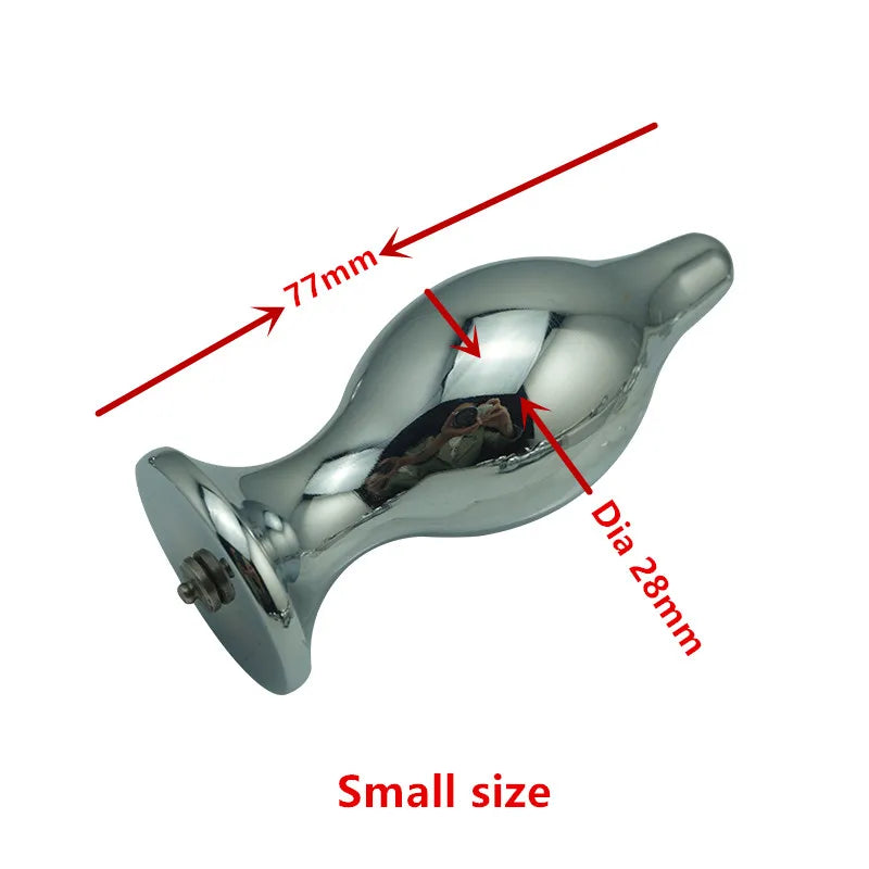 New large Electric shock pleasure pod probe medical therapy metal anal butt plug dildo vagina BDSM electro sex stimulator toy