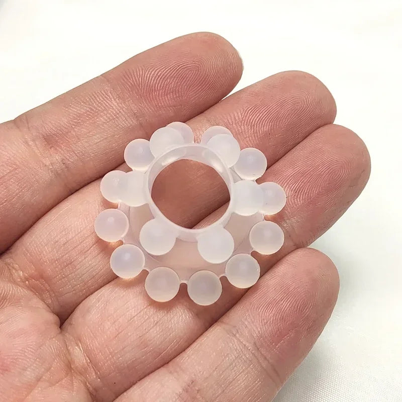 Newest 18 Bead Cock Ring Penis Ring Male Delay Ejaculation G-point Clitoral Stimulate Sex Toys for Men Soft Stretchy Penis Toy