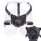 Newest Male Faux Leather Chastity Belt Straps Lockable Bondage BDSM Penis Cock Cage Male Chastity Devices Belt Erotic Sexy Toys