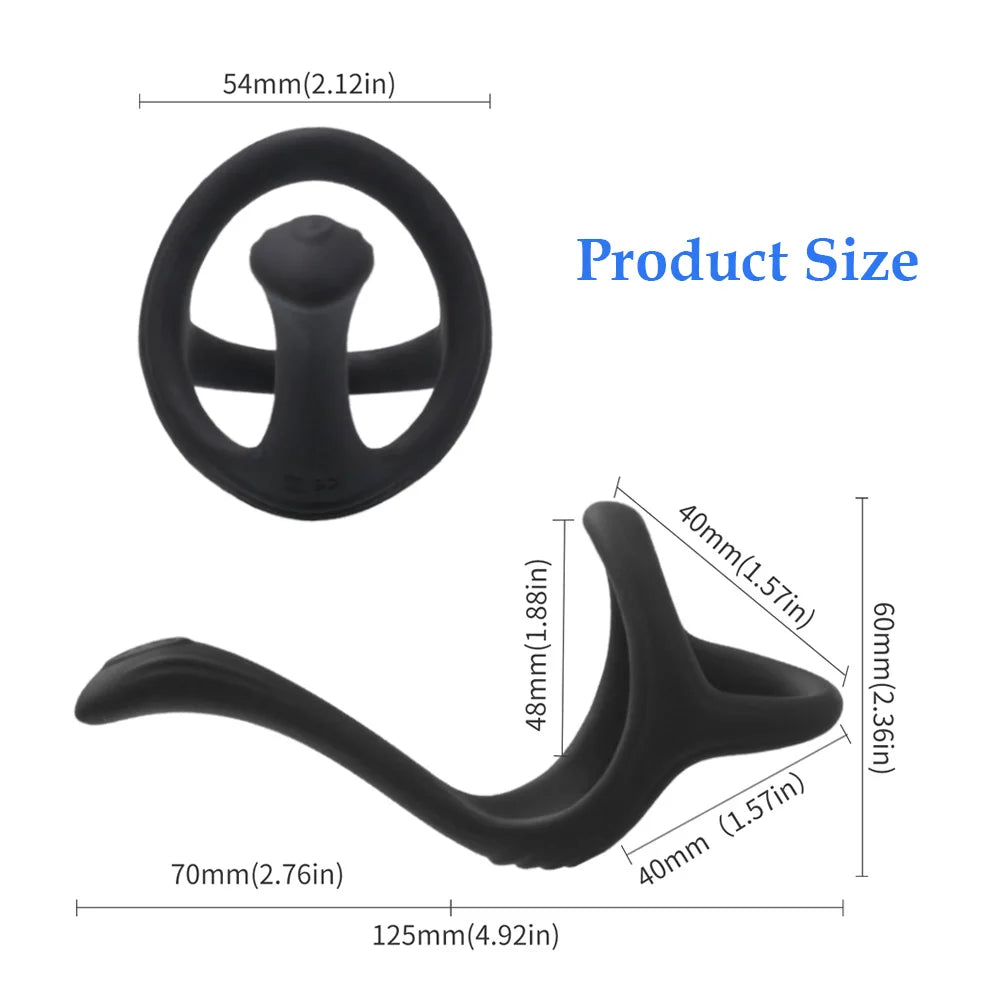 Newest Penis Ring Men's Masturbator Cock Rings Couple Lover Toys For Sex Men Time Delay Ejaculation Soft Silicone Sexy Dual Ring