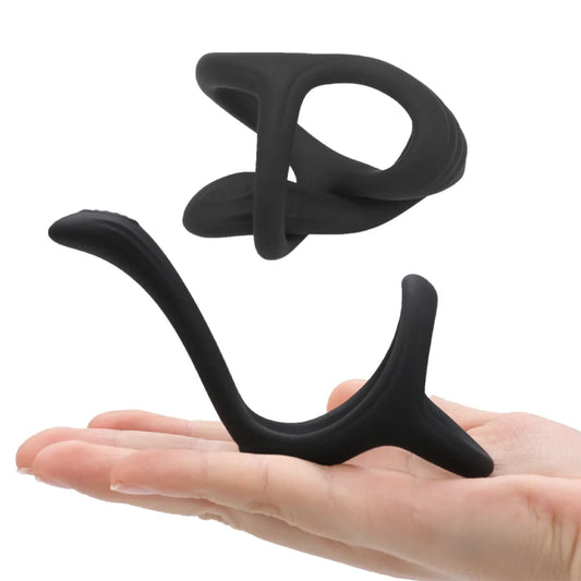 Newest Penis Ring Men's Masturbator Cock Rings Couple Lover Toys For Sex Men Time Delay Ejaculation Soft Silicone Sexy Dual Ring