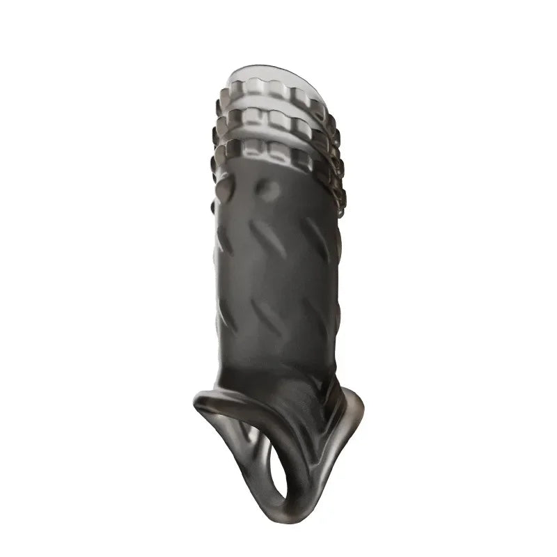 Newest Reusable Penis Sleeve Cock Rings Delay Ejaculation Clit Stimulation Penis Enlargemt Nozzle Sexy Toys for Men