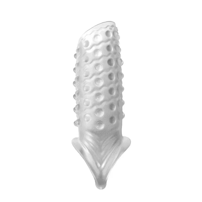 Newest Reusable Penis Sleeve Cock Rings Delay Ejaculation Clit Stimulation Penis Enlargemt Nozzle Sexy Toys for Men