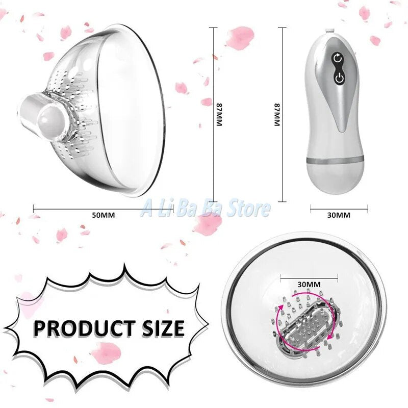 Nipple Stimulation Licking Vibrator Nipple Pump Suckers Silicone Breast Enlarger Masturbator Chest Massage Sex Toys for Women