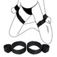 Nylon Erotic Restraints Kit Handcuffs Collar Slave Bondage BDSM Bondage Back Open Leg Cuffs Sex Bondage Adult Toys for Couple