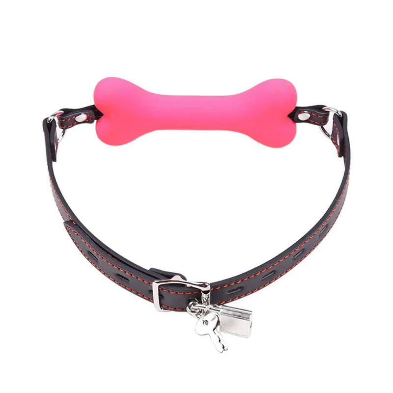 Nylon Neck To Handcuffs BDSM Mouth Gag Silicone Mouth Gag Bondage Adult Oral Fixation BDSM Flirting Sex Toys Cosplay