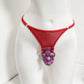 Red Thong Chastity Cage Lock Fixed Belt Auxiliary Belt Anti Falling  BDSM