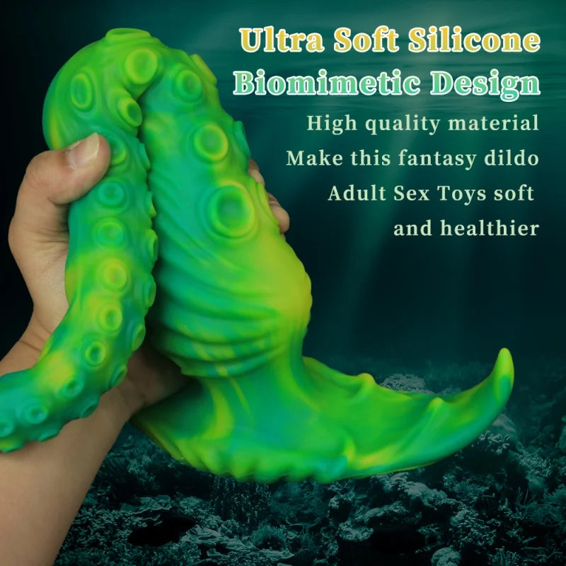 Octopus Tentacle Dildo Anal Toys Huge Long Dildo Dragon Butt Plug Silicone Fantasy Monster Dildo Anus Sex Toys For Women Men