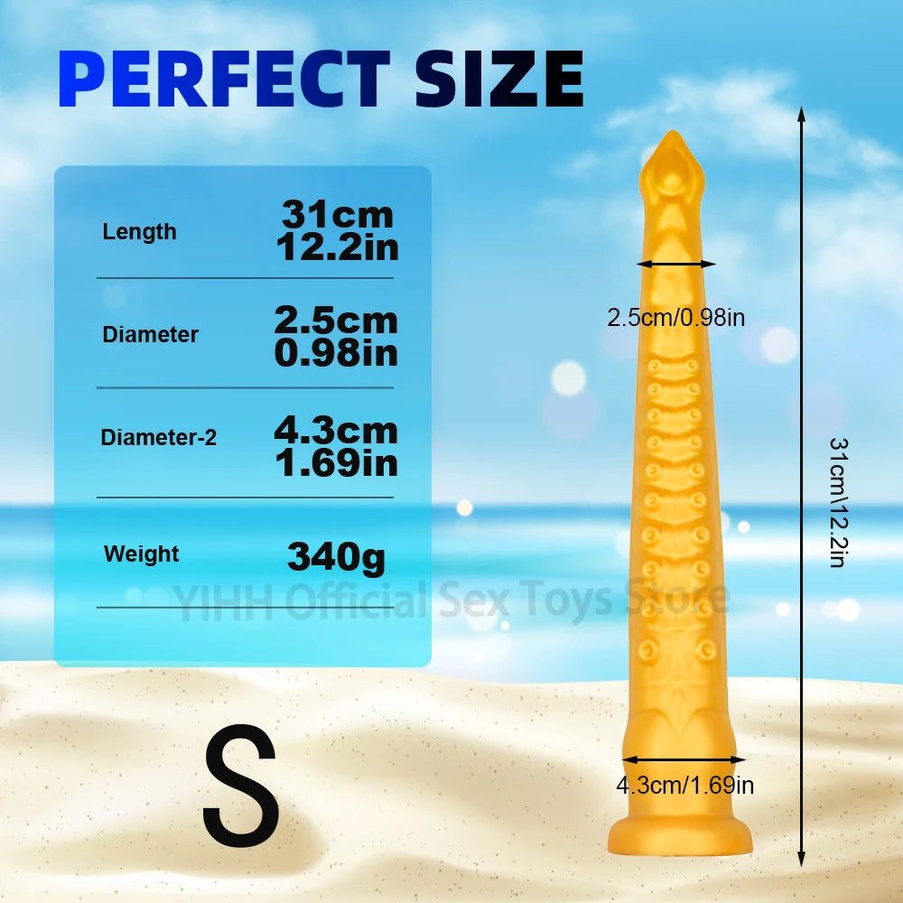 Octopus Tentacle Long Butt Plug Strong suction cup Huge Dildo Masturbator For Men Women Vaginal Anus Stimulate Prostate Massage