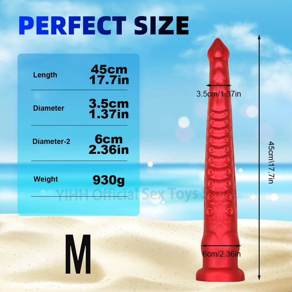 Octopus Tentacle Long Butt Plug Strong suction cup Huge Dildo Masturbator For Men Women Vaginal Anus Stimulate Prostate Massage