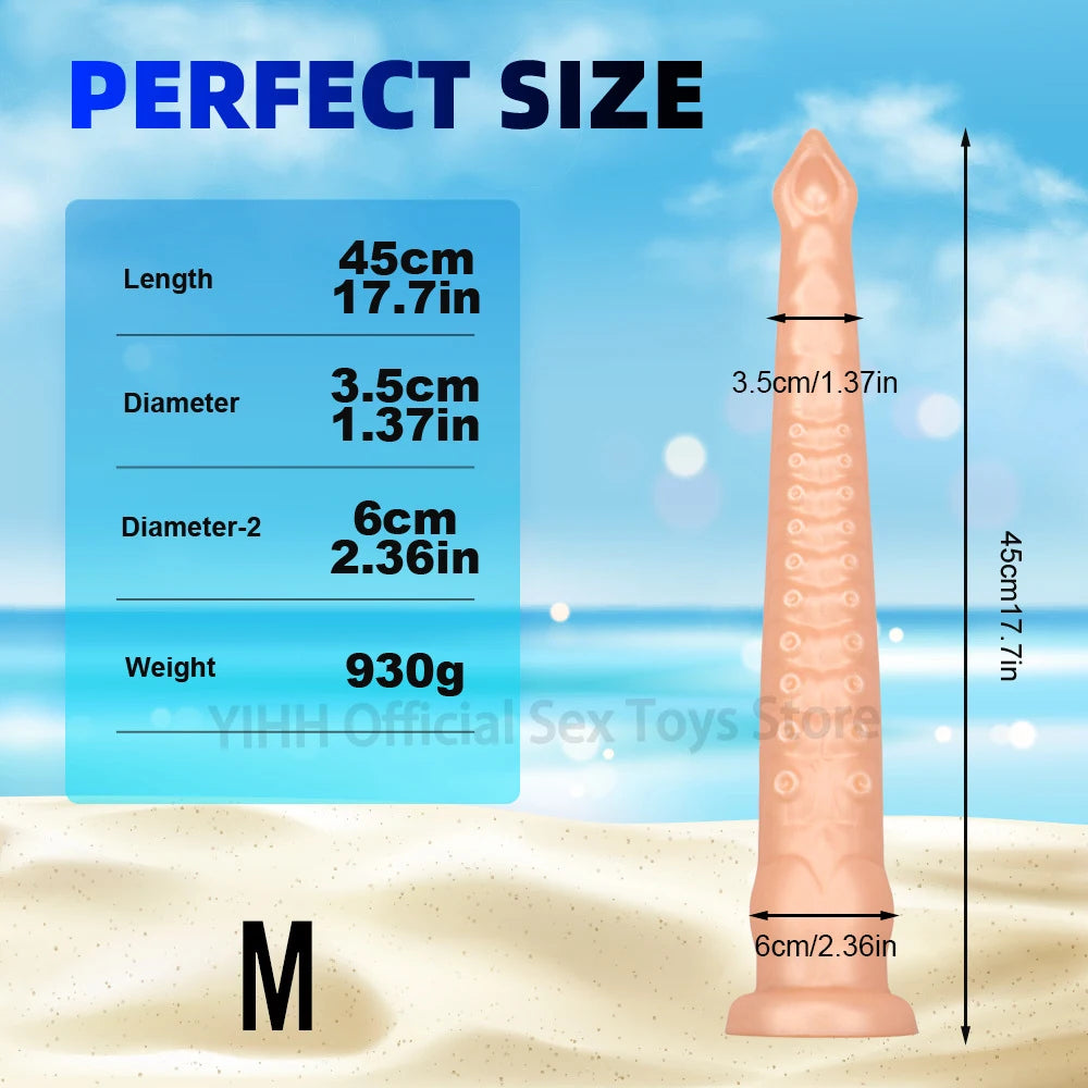 Octopus Tentacle Long Butt Plug Strong suction cup Huge Dildo Masturbator For Men Women Vaginal Anus Stimulate Prostate Massage