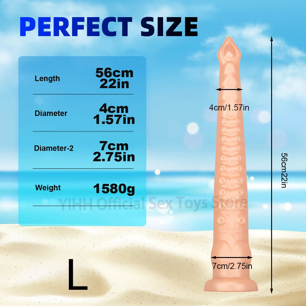 Octopus Tentacle Long Butt Plug Strong suction cup Huge Dildo Masturbator For Men Women Vaginal Anus Stimulate Prostate Massage