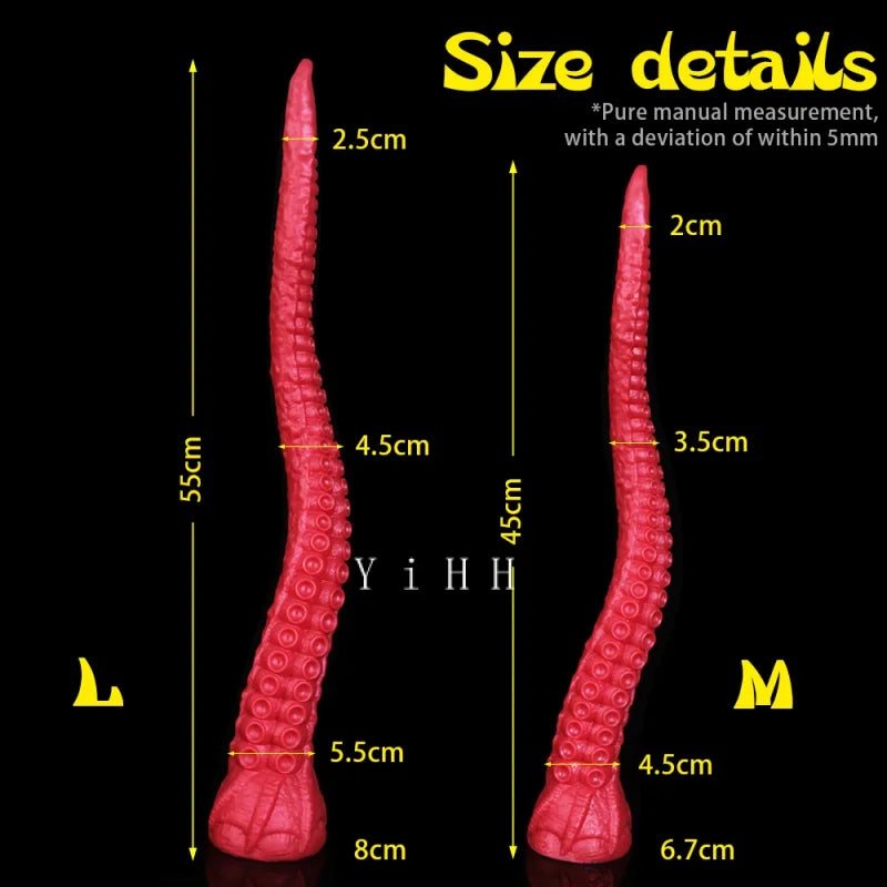 Octopus Tentacle Long Butt Plug Strong suction cup Huge Dildo Masturbator For Men Women Vaginal Anus Stimulate Prostate Massage