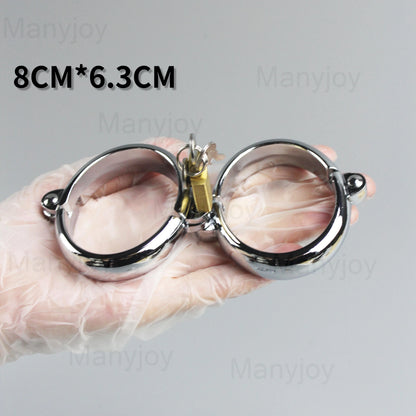 Oval Metal Handcuffs for Sex BDSM Bondage Handcuffs Ankle Cuffs Roleplay Adult Slave Games Restraints Tools Toys for Couples