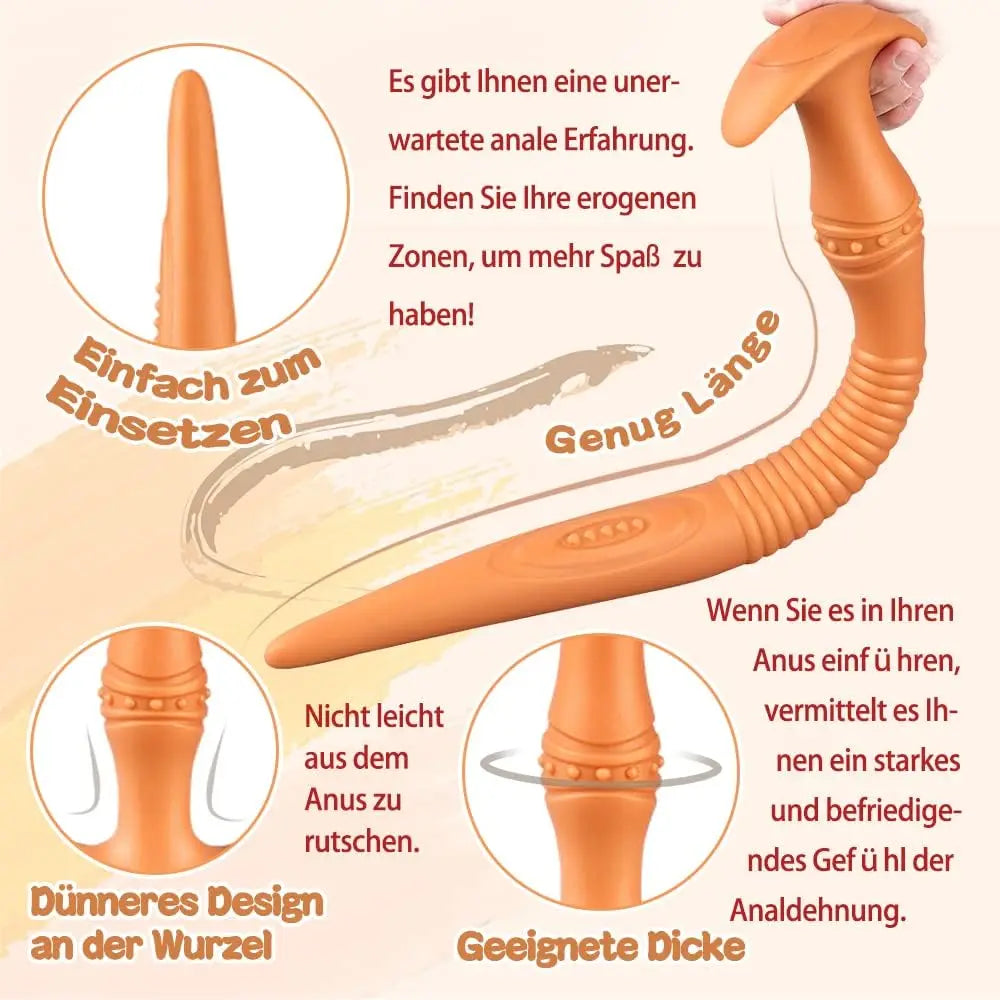 Overlength Anal Plug Dildo Stimulation Masturbation Adult Toys Soft Anal Dilator Butt Plug Vagina Sex Toys for Women and Men