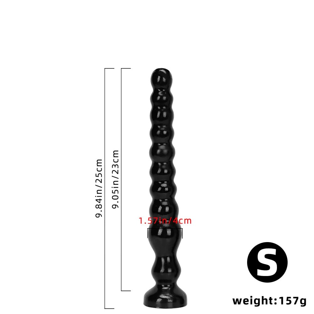 Overlength Liquid Silicone Anal Beads Plug Big Dildo Stimulate Anus Vagina Masturbator Soft Anal Dilator Sex Toys Dick Butt Plug