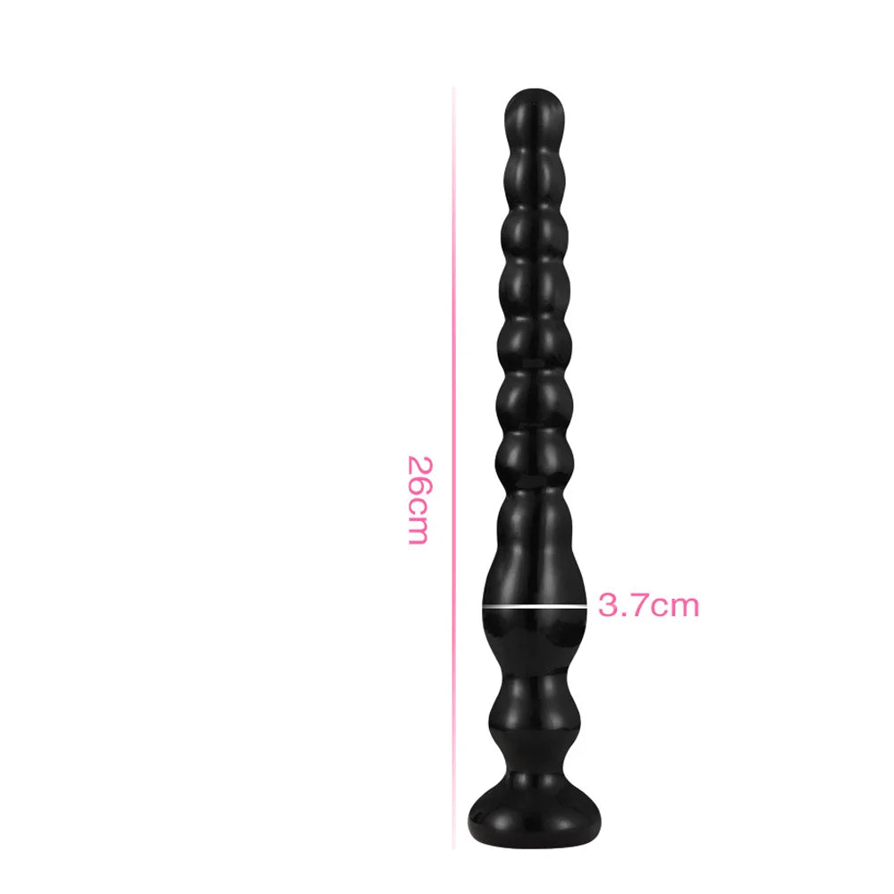 Overlength Liquid Silicone Anal Beads Plug Big Dildo Stimulate Anus Vagina Masturbator Soft Anal Dilator Sex Toys Dick Butt Plug